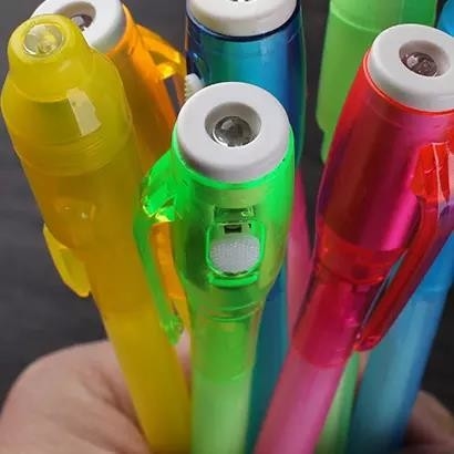 Luz UV permanente amarela de Pen Magical Invisible Ink Spy Pen With do marcador