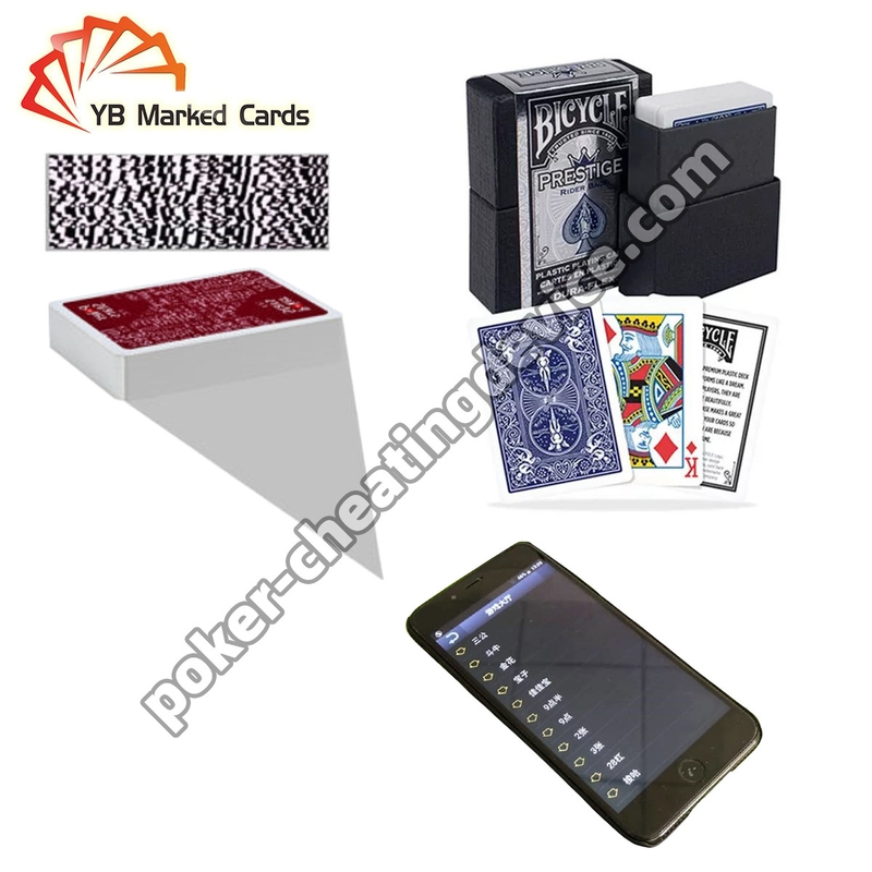 Bicicleta Suco Prestigio Código de barras Marcado Cartões Decks Para Poker Cheat Calculator