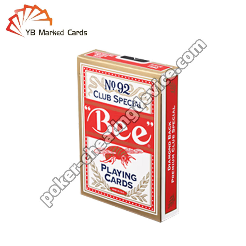 Bee Poker Texas Hold'em Código de barras Marcado Cartões de Jogo Cartões Largos Papel Negro