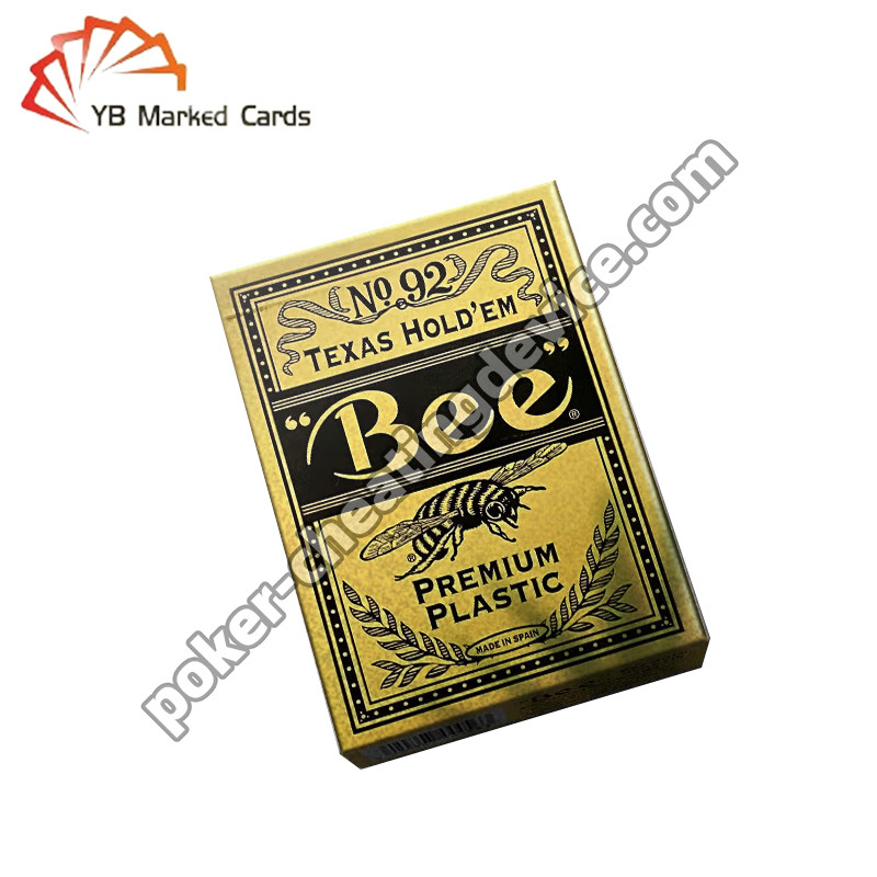 Bee Entertainment Especial Marcado Barcode Decks Plástico Texas Hold'Em Grandes Largos Cartões