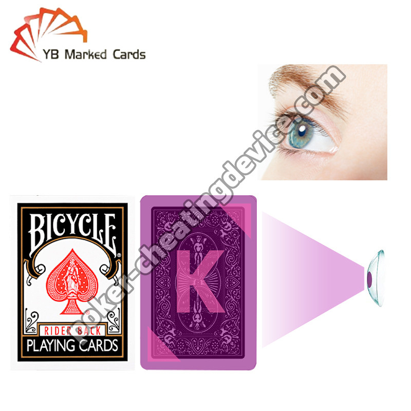 Bicicleta Marcado Cartões Largo Clássico Negro Para Poker Lentes de Contato Infrarroxas