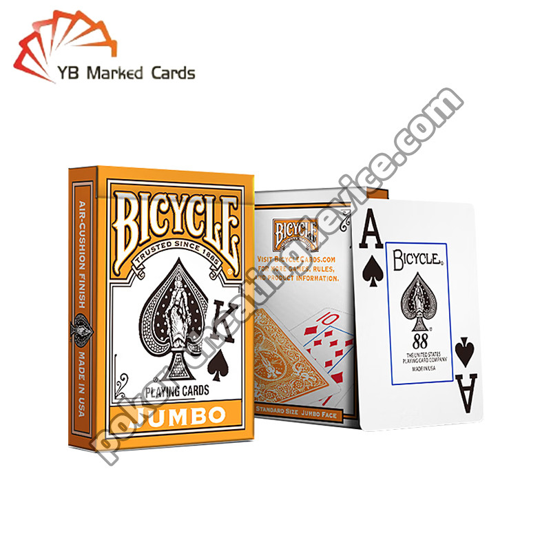 Bicicleta Marcada Cartas de Jogo Laranja Clássico Para Poker Cheat Lentes de Contato
