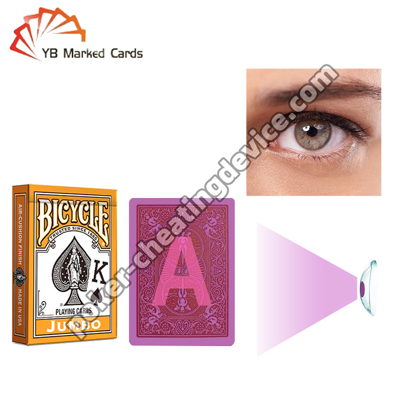 Bicicleta Marcada Cartas de Jogo Laranja Clássico Para Poker Cheat Lentes de Contato