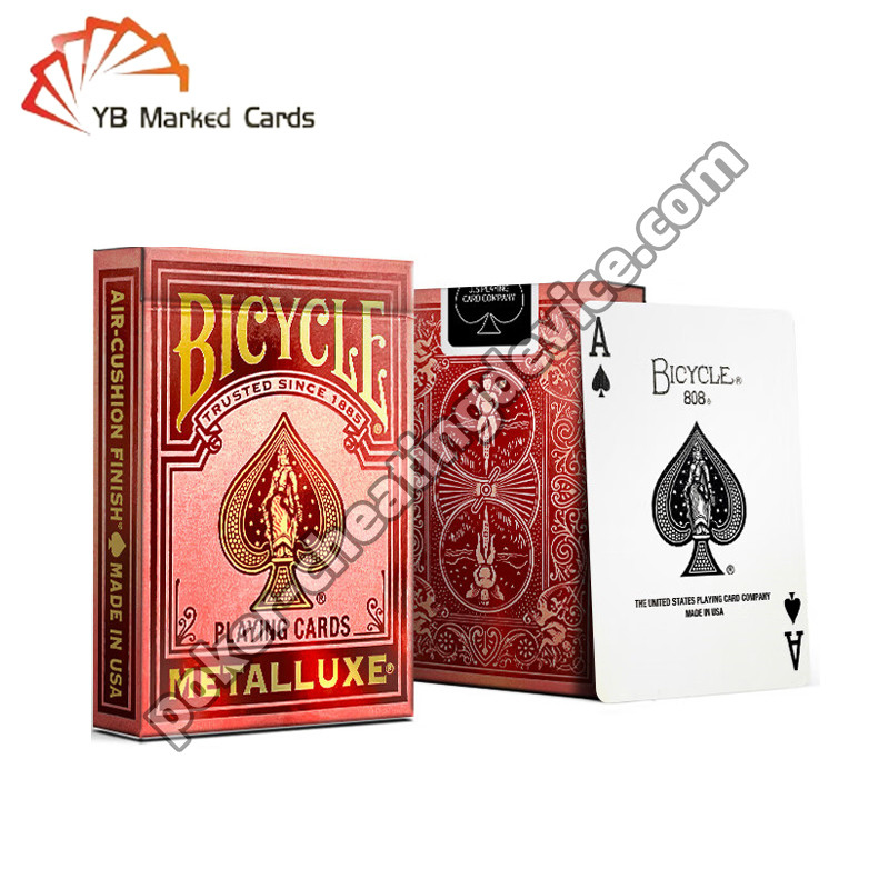 Bicicleta Marcado Cartões de Poker Luxo Prata Estampado Lava Vermelho Para Poker Cheating Gafas