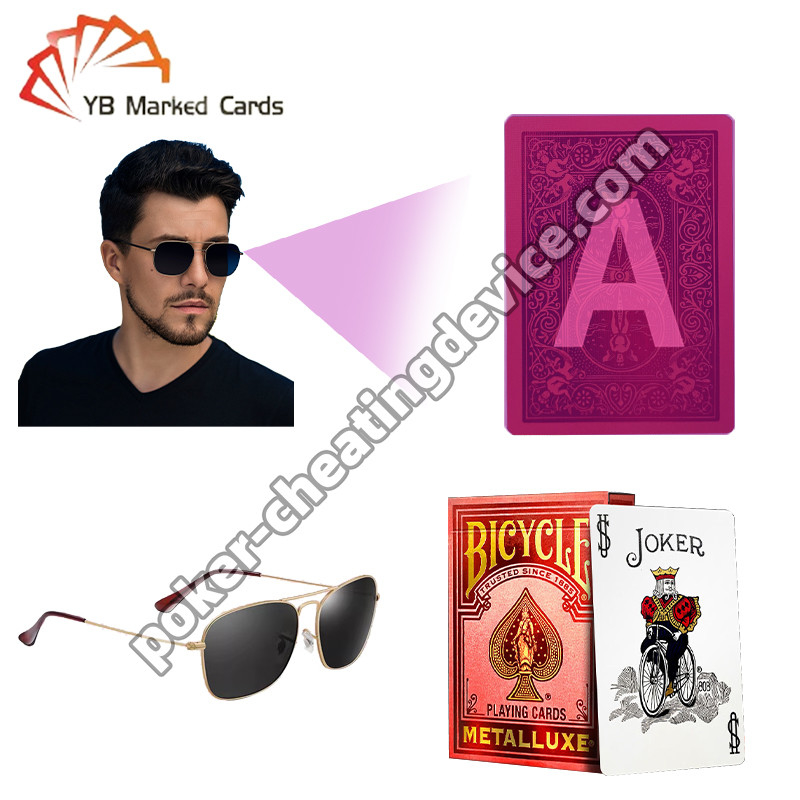 Bicicleta Marcado Cartões de Poker Luxo Prata Estampado Lava Vermelho Para Poker Cheating Gafas