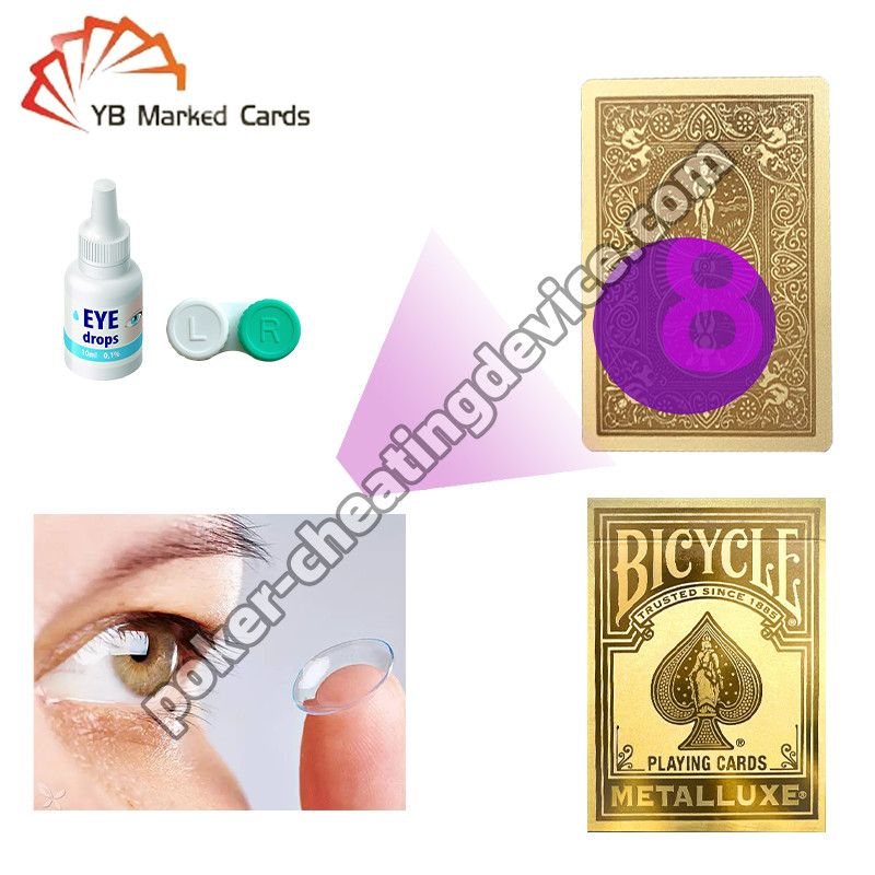 Bicicletas Marcado Decks Luxo Ouro Estampado Champagne Ouro Para Cheating Cards Lentes