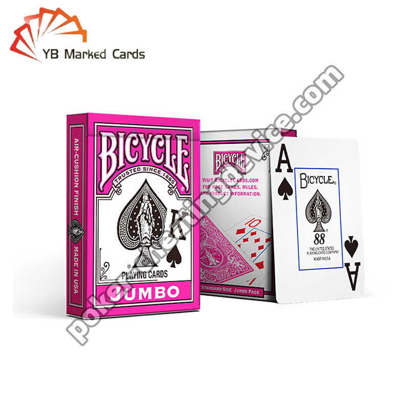 Bicicleta Cartas marcadas com tinta luminosa Rosa de caracteres grandes Lentes de contato de raios-X