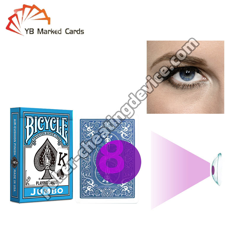 Bicicleta atrás cartões marcados Grande caracter azul Para lentes de contato IR