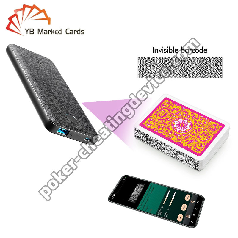 Power Bank Poker Cheat Card Scanner para aparelho de análise de poker e cartões de código de barras