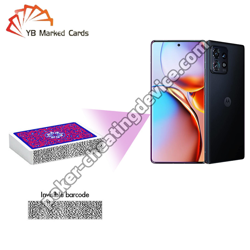 CVK 400 Motorola Edge+ Phone Poker Analyzer para Cartões de Jogo de Código de Barras Marcado