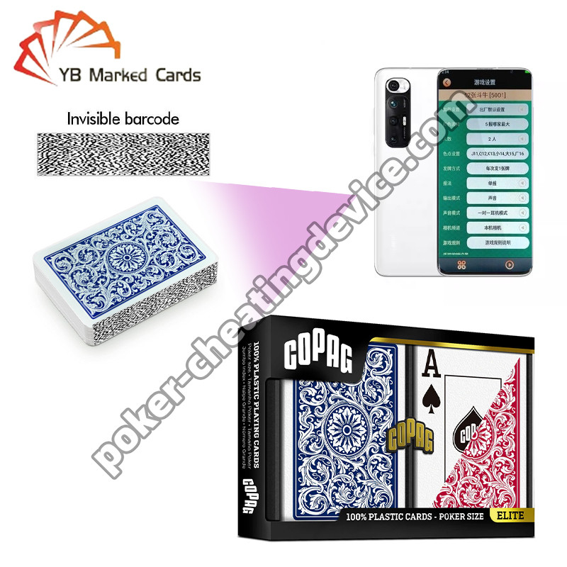Copag 1546 100% Código de barras de plástico de poker Marcado Decks Blue / Red Deck Set