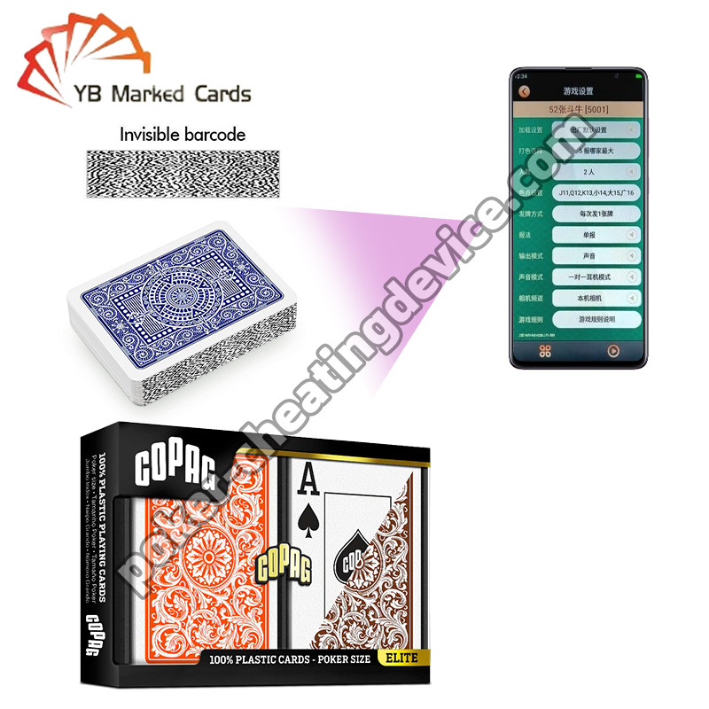 Copag Neoteric 100% de plástico com código de barras Marcado Decks Orange Brown Double Deck Set