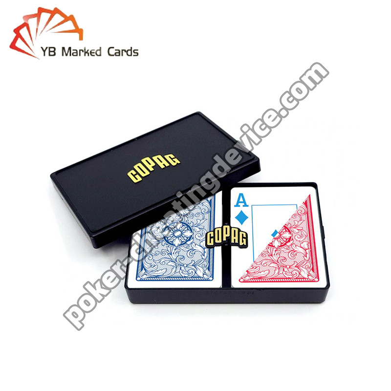 Copag Legacy 4-Color 100% de plástico barcode Cheat Decks Azul / Vermelho Double Deck