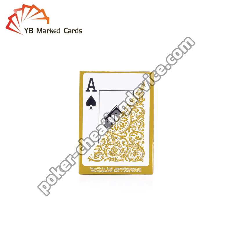 Copag Elite 100% Plástico Stealth Código de Barras Marcado Poker Decks Ouro Single Deck