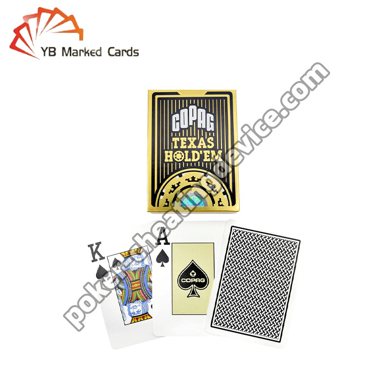 Copag Texas Hold'em 100% Analisador de Poker de Plástico Cartões Marcados Black Single Deck