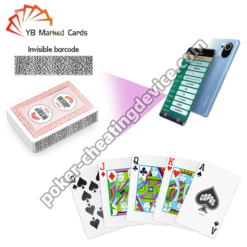 Copag 2021 WSOP 100% Plástico UV Código de Barras Marcado Cartões de Jogo Single Deck Vermelho