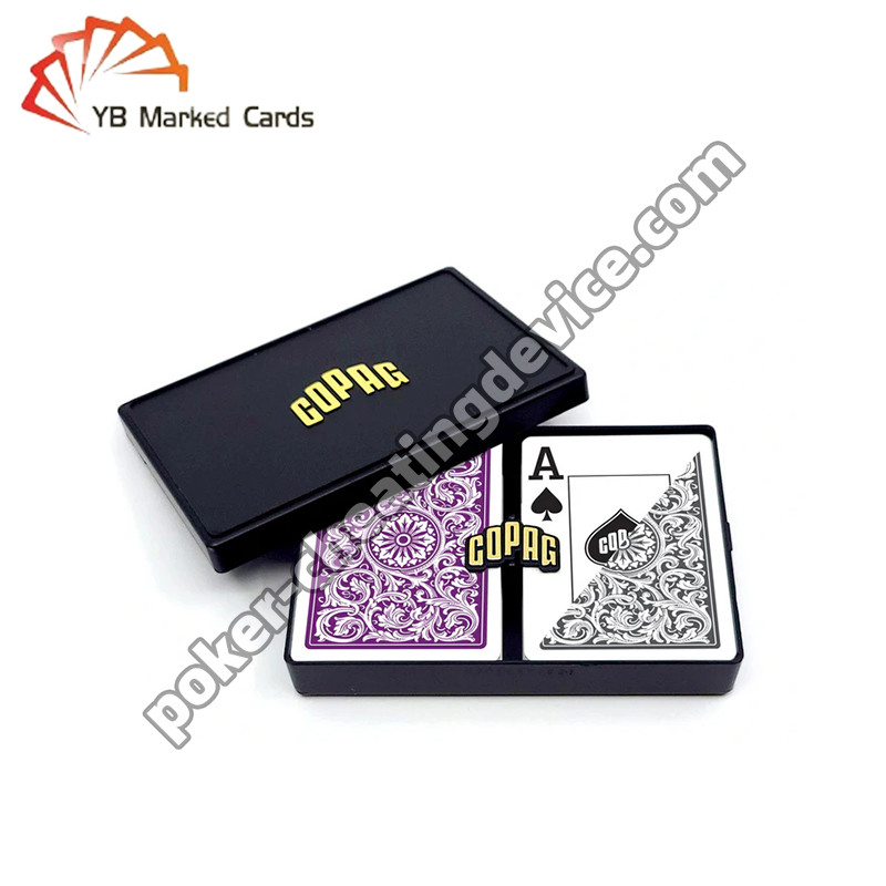 Copag 1546 100% de plástico Casino Infravermelho Marcado Cartões Roxo / Cinza Deck Set