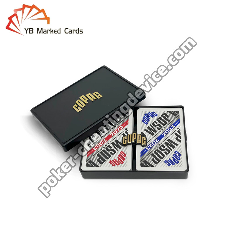 Copag WSOP 2023 Retro Design Uv Marcado Cartões de Jogo Set de Baralho Azul / Vermelho