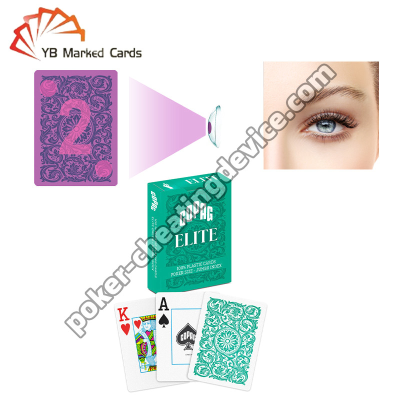 Copag Elite Cartas de Marcação de Tinta Luminosa Verde Deck único Para Trapacear no Poker