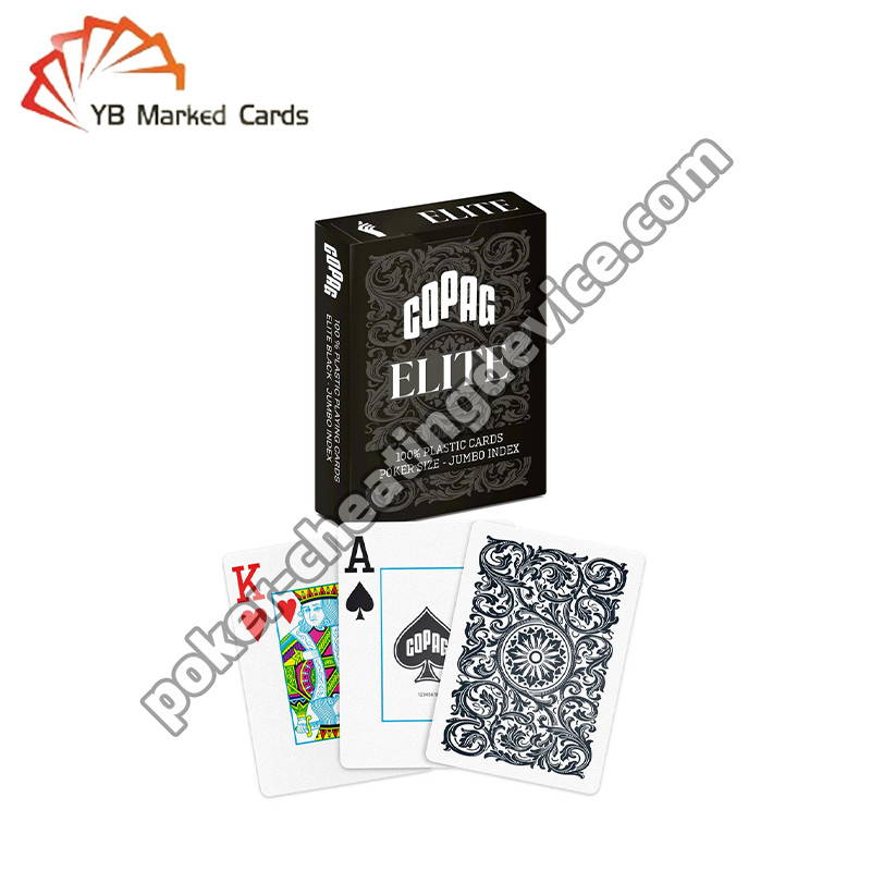 Copag Elite Cartões de tinta luminosa Negro Deck único para cartões marcados Óculos