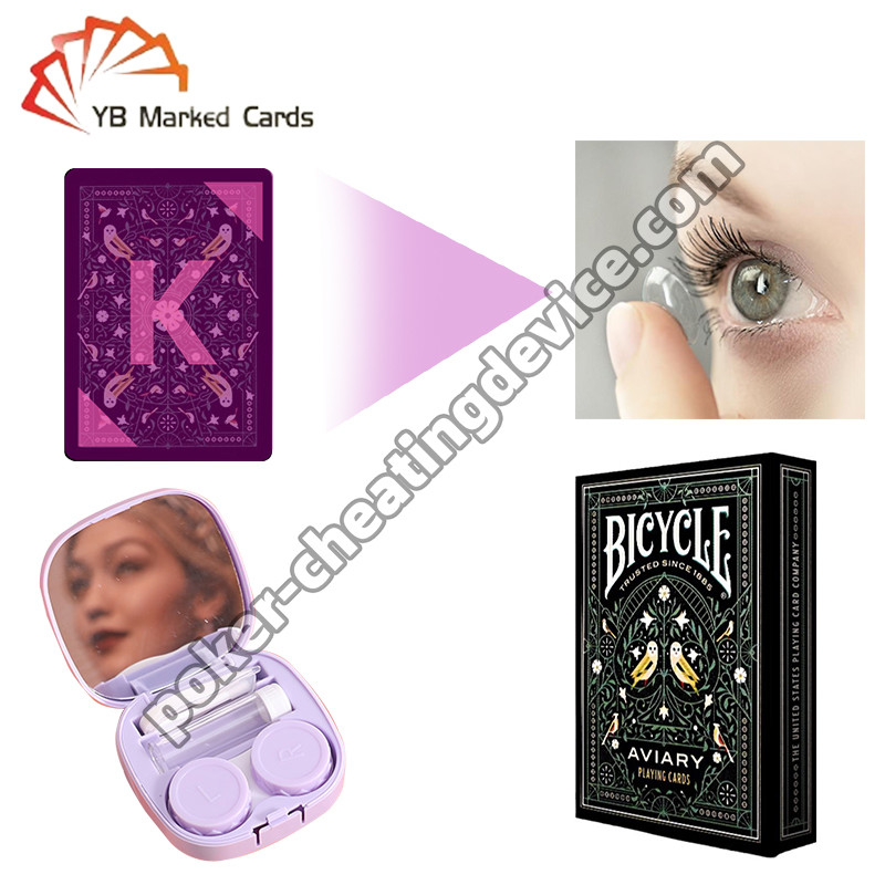 Lentes de contato de luz UV para cartões de tinta invisível Cheat Poker como um profissional