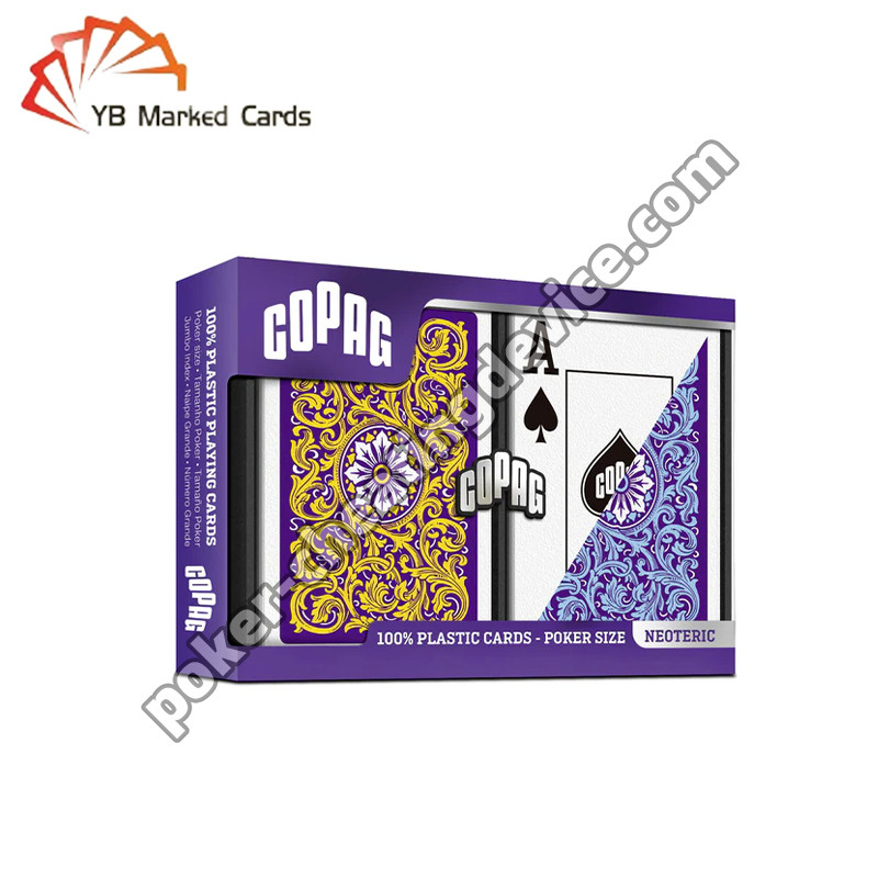 Baralhos de Cartas Marcadas com Código de Barras de Plástico Copag Neoteric de Tamanho Padrão Índice Jumbo Conjunto de Baralhos Duplos