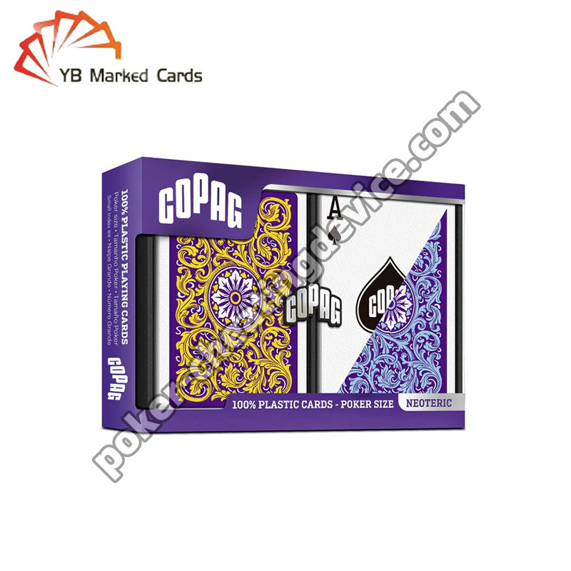 Copag Neotérico Código de Barras Marcado Cartões Regular Índice Azul / Amarelo Duplo Deck Set