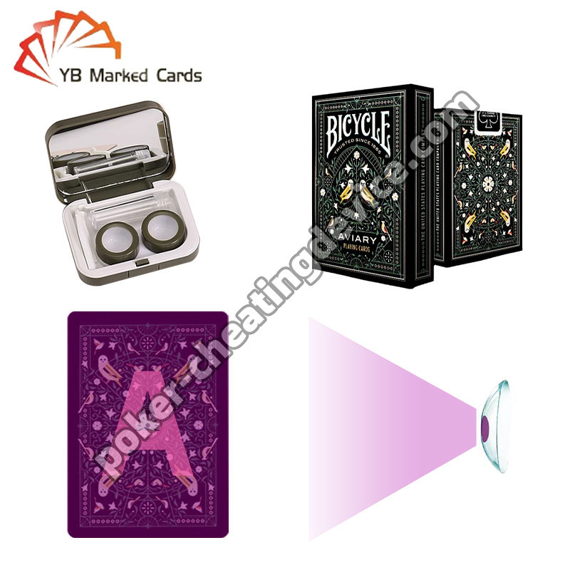 Lentes de contato de raios-X para baralhos de pôquer marcados