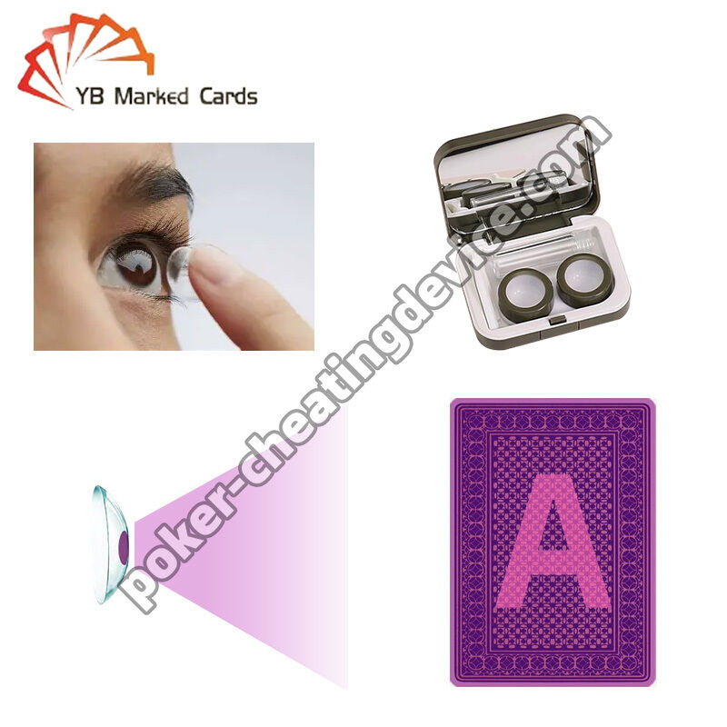 Lentes de contato IR para cartas de jogo de tinta invisível