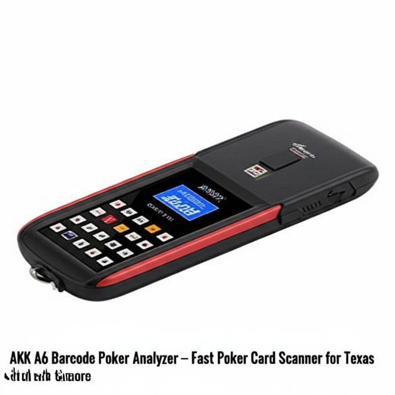 Analisador de pôquer com código de barras AKK A6 – Scanner rápido de cartas de pôquer para Texas Hold'em e mais
