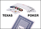 Cartões de jogo marcados vermelhos/azuis plásticos, cartão da fraude do pôquer para o clube do pôquer fornecedor