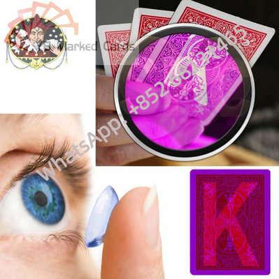 Lentes de contato azuis luminosas para a espessura de engano do centro dos cartões de jogo 0.04mm