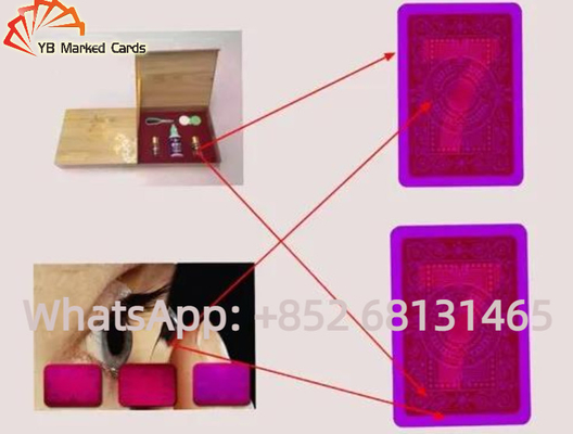 O jogo marcado carda o pôquer infravermelho das lentes de contato com tinta invisível