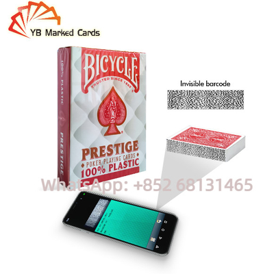 Poker Bicicleta Código de barras Cartões de jogo 9 * 6cm Azul Para jogos de poker