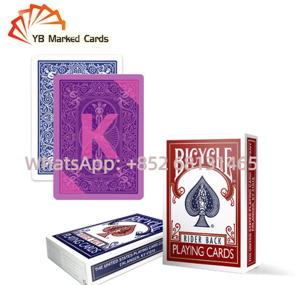 Cartões de jogo da tinta invisível do PVC 0.30mm Tally Ho Playing Cards Gold Poker grosso