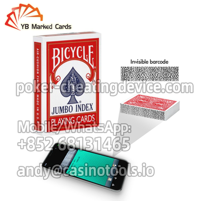 Bicicleta plástica Rider Back Barcode Marked Decks para jogos de pôquer