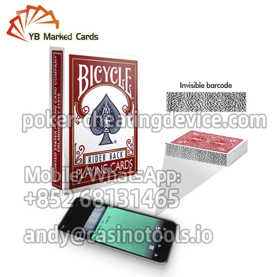 Bicicleta regular Rider Back Barcode Marked Decks do índice para jogos de pôquer