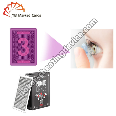 Lentes de contato para ver através de cartas de pôquer