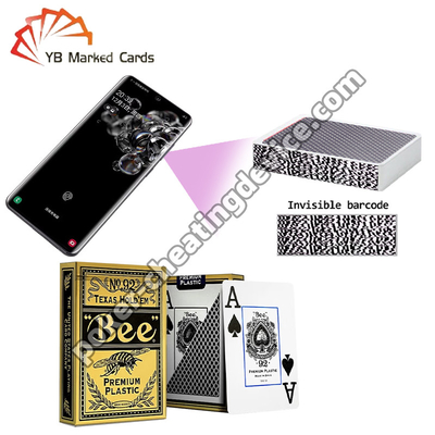 Bee Entertainment Especial Marcado Barcode Decks Plástico Texas Hold'Em Grandes Largos Cartões