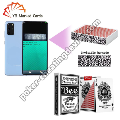 Advanced Bee Playing Cards Código de barras em cartão Ponte de plástico Vermelho estreito