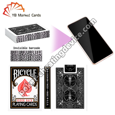 Bicicleta Bicicleta Cartões de jogo Barcodes invisíveis Classic preto