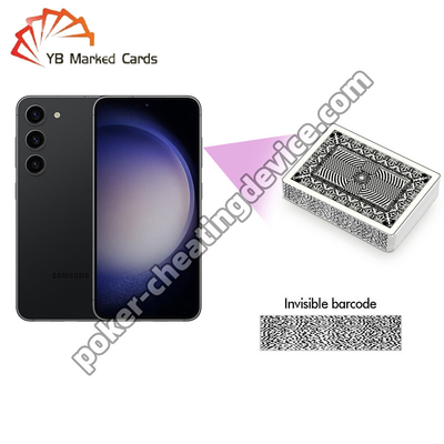 CVK Samsung Galaxy S22+ Analisador de Cartões de Jogo de Poker para Cartões de Marcação de Código de Barras