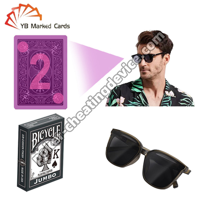 Bicicleta Cartões marcados luminosos Caracteres grandes Cinzento Para jogos de cartas Óculos