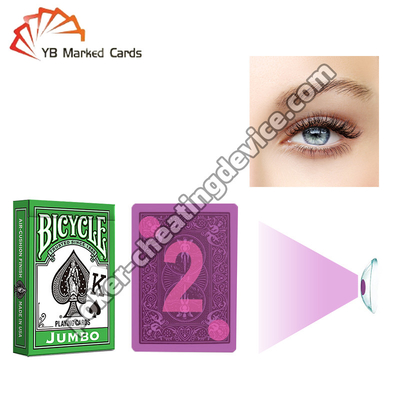 Bicicleta Tinta Invisível Cartões de Poker Clássico Verde Para Poker Cheat Lentes de Contato