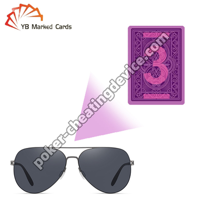 Óculos de sol infravermelhos para Texas Hold'em Óculos de póquer de tinta invisível