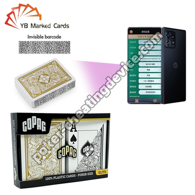 Copag Legacy Series 100% Código de Barras de Plástico Marcado Cartões de Jogo Preto / Ouro