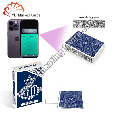 Copag 310 Código de Barras Criptografado Cartões de Jogo Single Deck Azul