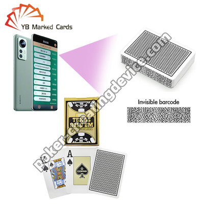 Copag Texas Hold'em Cartões de código de barras invisíveis Single Deck Negro