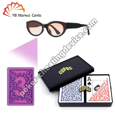 Copag 1546 100% de plástico Profissional Infravermelho Cheat Cards Blue / Red Deck Set