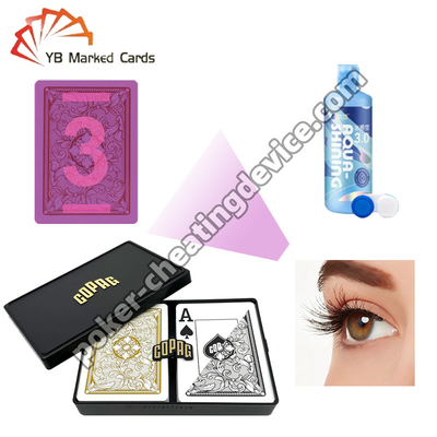 Copag Legacy Série 100% de plástico atrás marcados Cartões Set de baralho preto / ouro